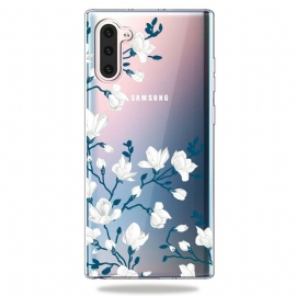 θηκη κινητου Samsung Galaxy Note 10 Λευκά Λουλούδια