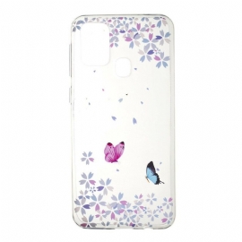 Θήκη Samsung Galaxy M31 Διαφανείς Πεταλούδες Και Λουλούδια