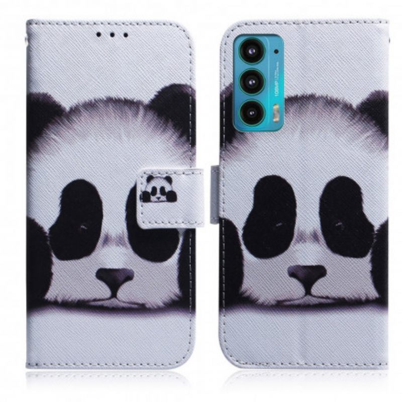 δερματινη θηκη Motorola Edge 20 Πρόσωπο Panda