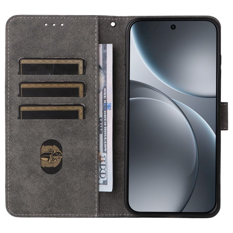 Δερματινη Θηκη Oppo Find X9 5g Εφέ Σουέτ Με Λουρί