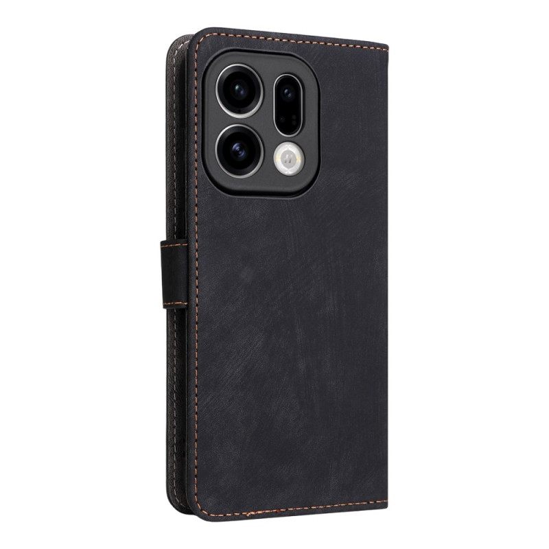 Δερματινη Θηκη Oppo Find X9 5g Εφέ Σουέτ Με Λουρί