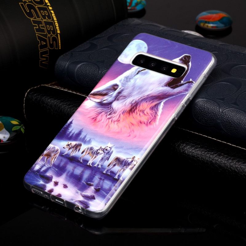 Θήκη Samsung Galaxy S10 Fluorescent Wolf Pack