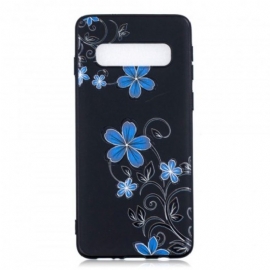 Θήκη Samsung Galaxy S10 Μπλε Λουλούδια
