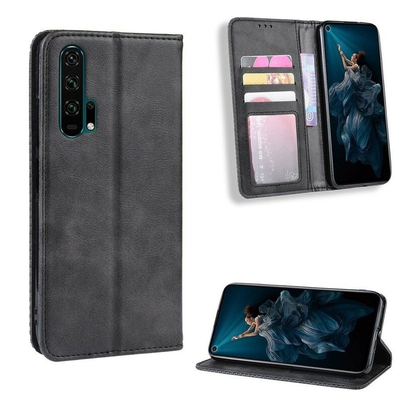 θηκη κινητου Honor 20 Pro Θήκη Flip Στυλιζαρισμένο Vintage Δερμάτινο Εφέ