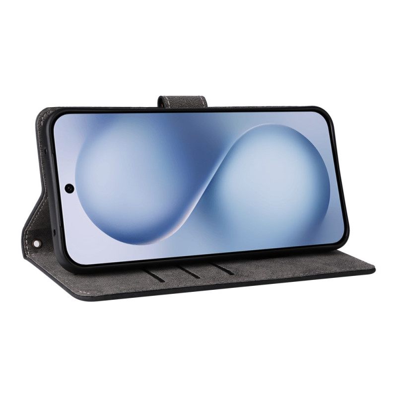 Δερματινη Θηκη Vivo X200 Fe Εφέ Σουέτ Λουρί Σιλικόνης