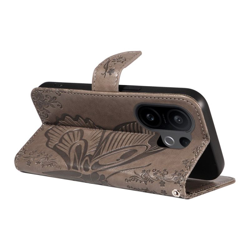 Δερματινη Θηκη Vivo X200 Fe Γραφική Πεταλούδα Σιλικόνης