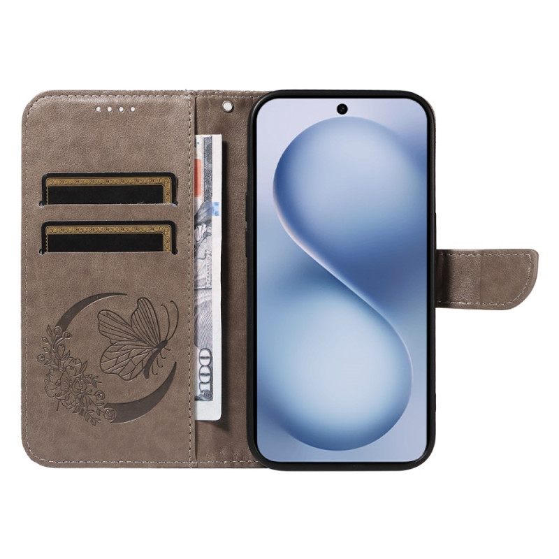 Δερματινη Θηκη Vivo X200 Fe Γραφική Πεταλούδα Σιλικόνης