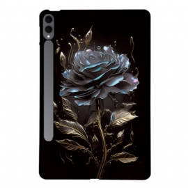 Κάλυμμα Samsung Galaxy Tab S11 Ultra Μαύρο Τριαντάφυλλο Σιλικόνης