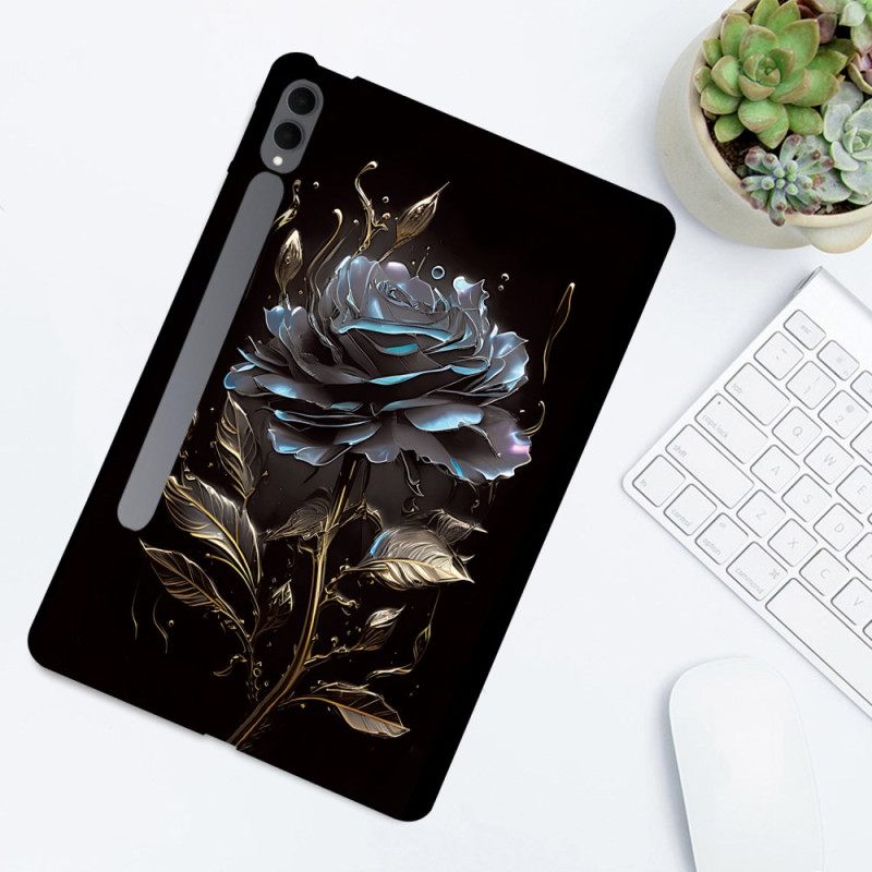 Κάλυμμα Samsung Galaxy Tab S11 Ultra Μαύρο Τριαντάφυλλο Σιλικόνης