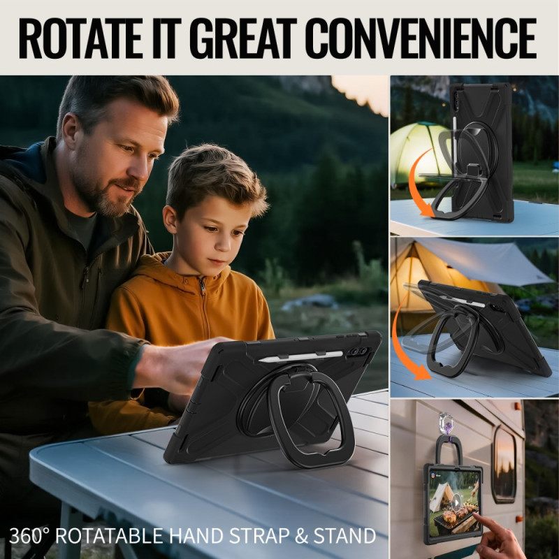 Κάλυμμα Samsung Galaxy Tab S11 Ultra Τριπλή Προστασία Με Λαβή Που Περιστρέφεται