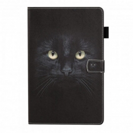 δερματινη θηκη Samsung Galaxy Tab A7 Μαύρα Γάτα Μάτια
