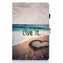 Κάλυμμα Samsung Galaxy Tab A7 Η Ζωή Είναι Μικρή Παραλία