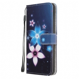 δερματινη θηκη Huawei P Smart 2020 με κορδονι Lunar Strap Flowers