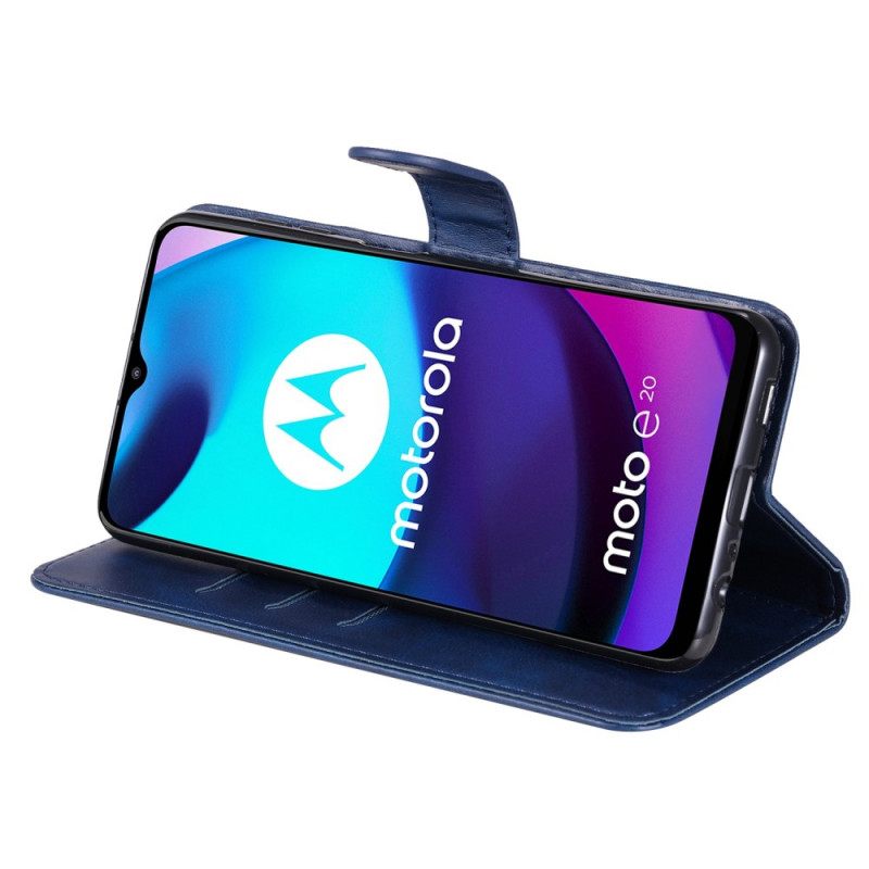δερματινη θηκη Moto E40 / E30 / E20 Vintage Πορτοφόλι