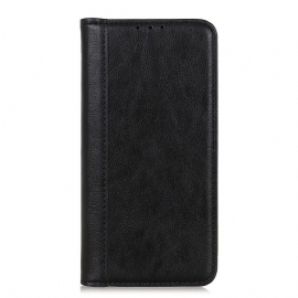 θηκη κινητου Moto E40 / E30 / E20 Θήκη Flip Elegance Split Leather Litchi