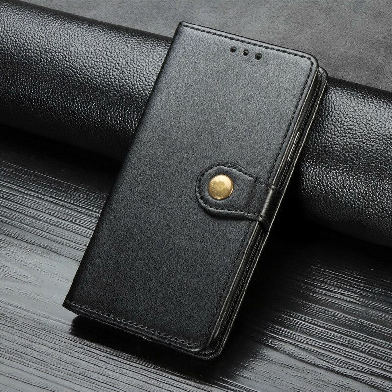 Κάλυμμα Huawei P30 Pro Συνθετικό Δέρμα Και Vintage Κούμπωμα
