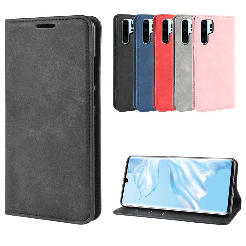 θηκη κινητου Huawei P30 Pro Θήκη Flip Κομψό Δερμάτινο Εφέ