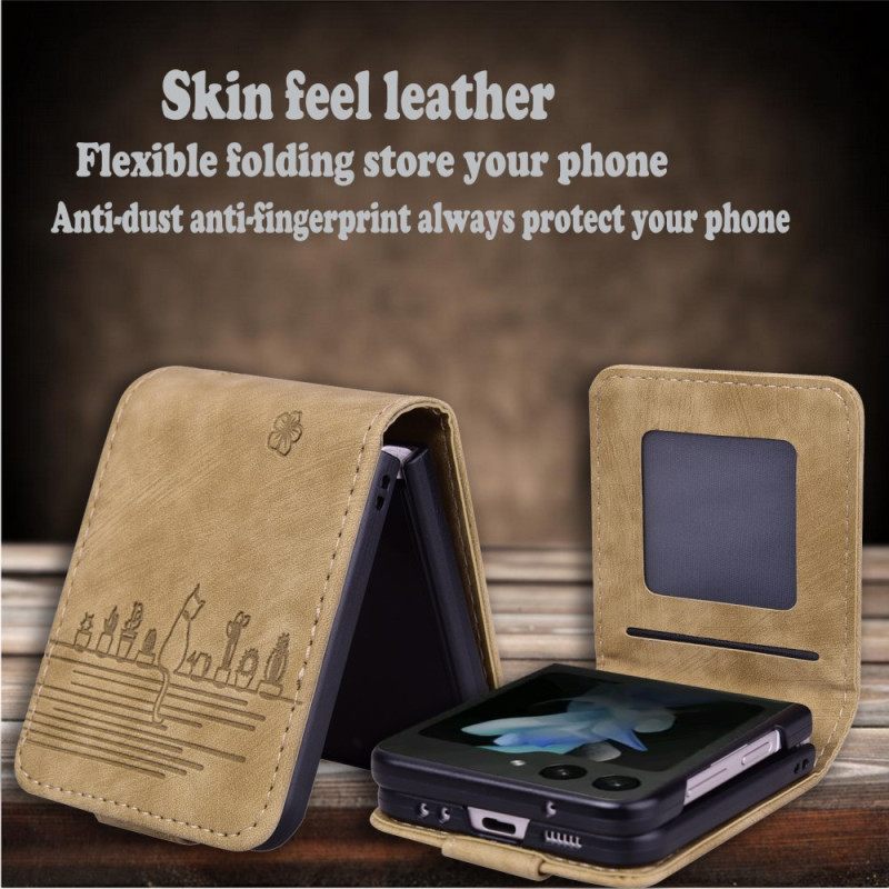 Δερματινη Θηκη Samsung Galaxy Z Flip 7 Γραφιστική Σιλικόνης