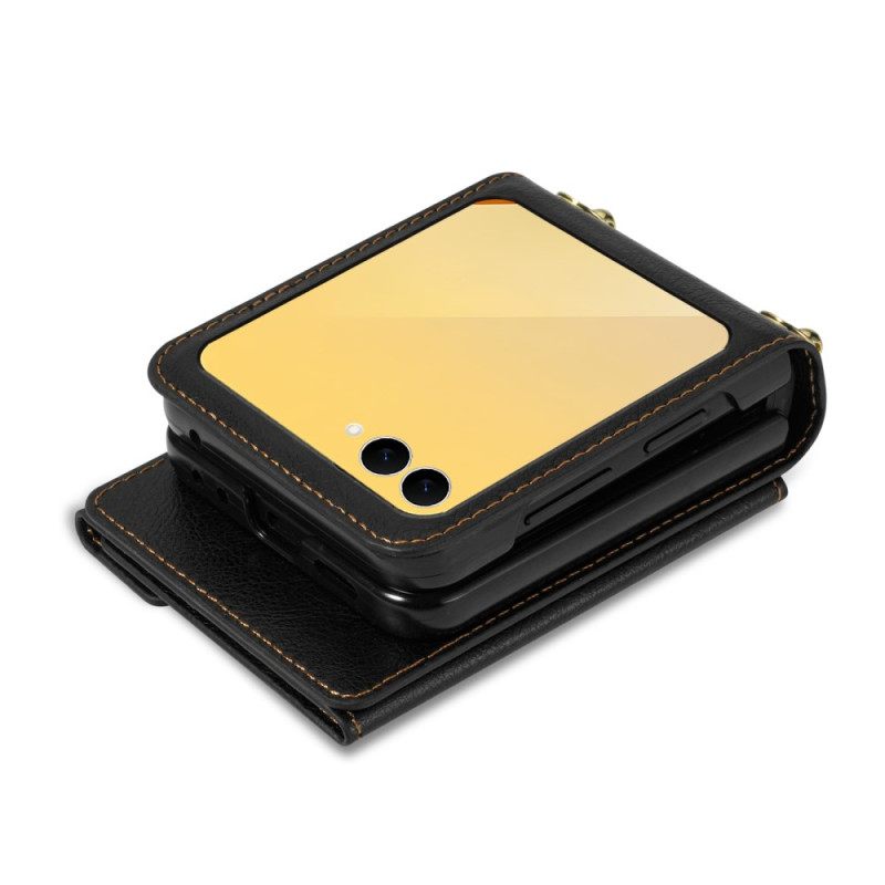 Δερματινη Θηκη Samsung Galaxy Z Flip 7 Πορτοφόλι Ώμου N.bekus