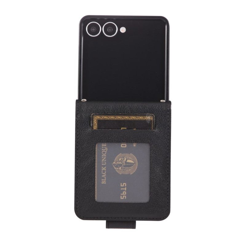 Δερματινη Θηκη Samsung Galaxy Z Flip 7 Θήκη Καρτών Από Τεχνητό Δέρμα