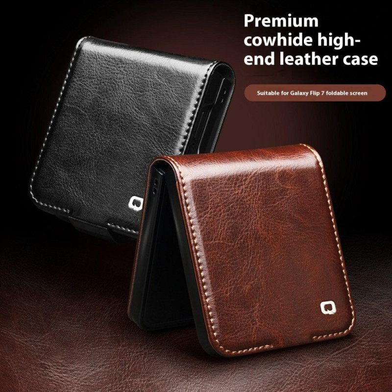 Δερματινη Θηκη Samsung Galaxy Z Flip 7 Θήκη Καρτών Qialino