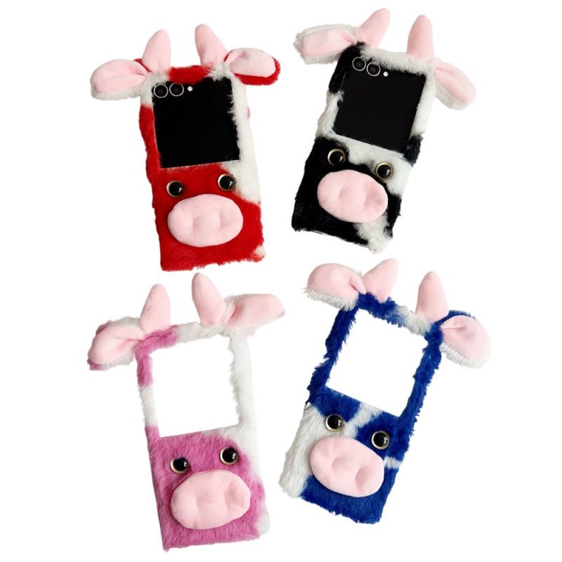 Κάλυμμα Samsung Galaxy Z Flip 7 Αγελάδα Σιλικόνης