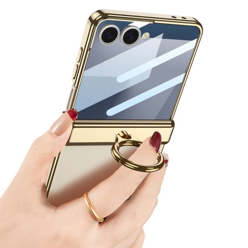 Κάλυμμα Samsung Galaxy Z Flip 7 Διαφανές Με Βάση Και Μαγνητική Προστασία Gkk Σιλικόνης