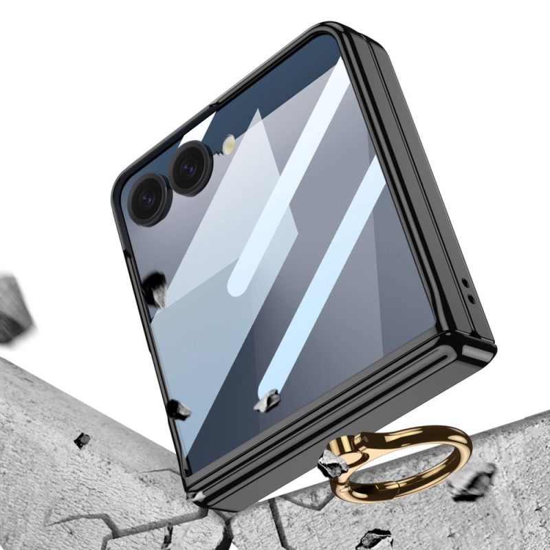 Κάλυμμα Samsung Galaxy Z Flip 7 Διαφανές Με Βάση Και Μαγνητική Προστασία Gkk Σιλικόνης