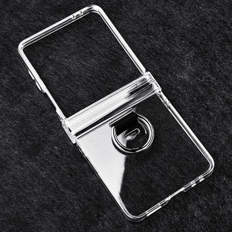 Κάλυμμα Samsung Galaxy Z Flip 7 Διαφανές Με Θήκη Δαχτυλιδιού