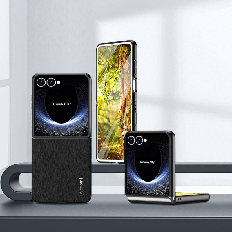 Κάλυμμα Samsung Galaxy Z Flip 7 Ξύλινη Υφή Σιλικόνης