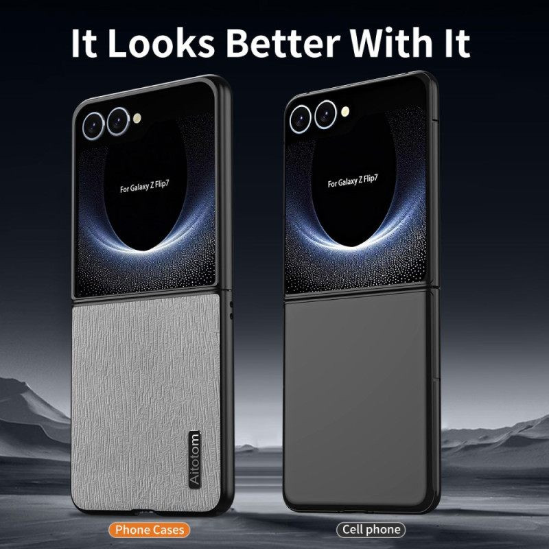 Κάλυμμα Samsung Galaxy Z Flip 7 Ξύλινη Υφή Σιλικόνης