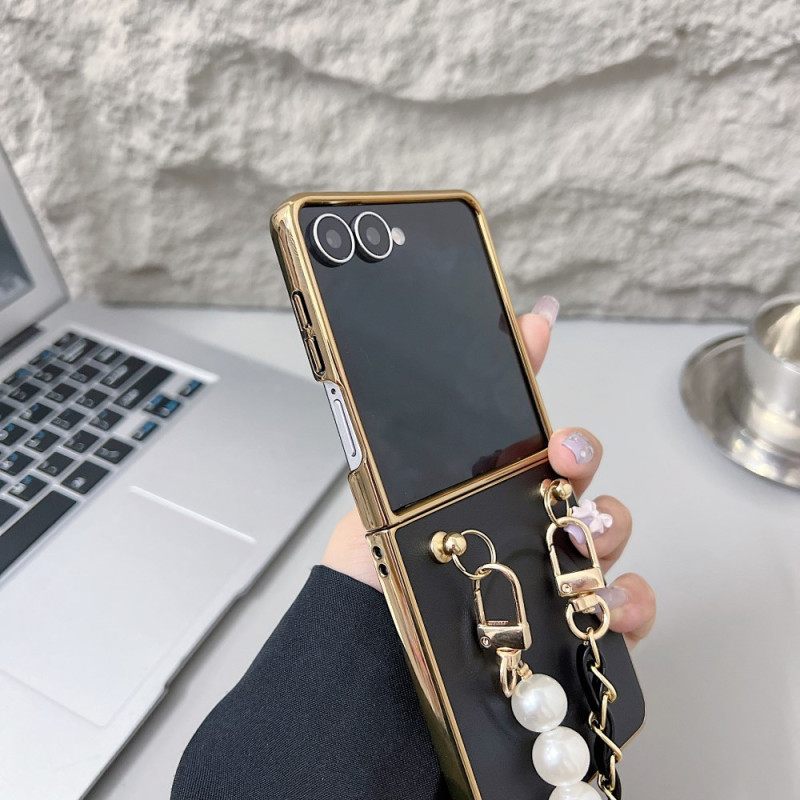 Κάλυμμα Samsung Galaxy Z Flip 7 Μαγνητικό Λουράκι Με Γούρι