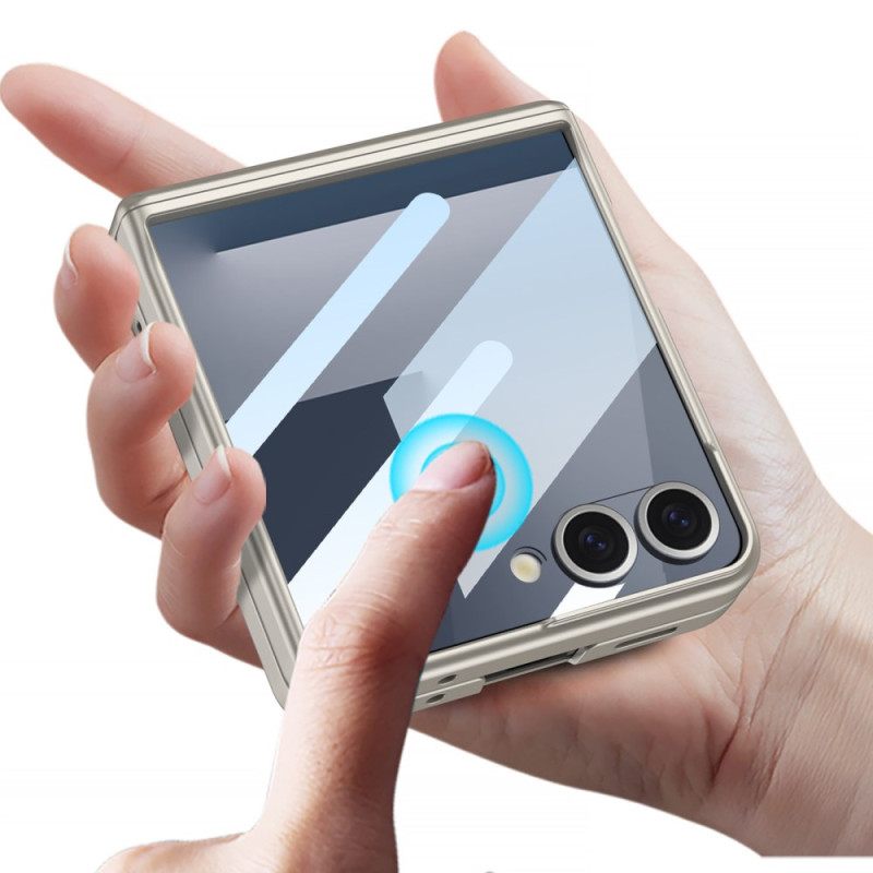 Κάλυμμα Samsung Galaxy Z Flip 7 Με Μαγνητικό Εξάρτημα Προστατευτικό Μεντεσέ Και Λογότυπο Gkk Σιλικόνης