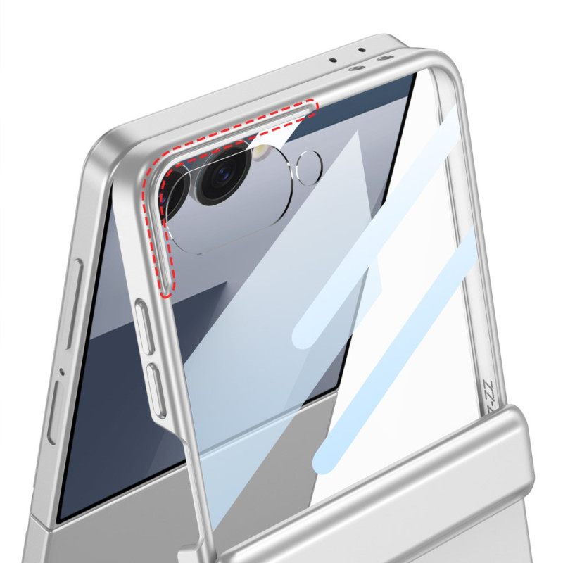 Κάλυμμα Samsung Galaxy Z Flip 7 Με Μαγνητικό Εξάρτημα Προστατευτικό Μεντεσέ Και Λογότυπο Gkk Σιλικόνης