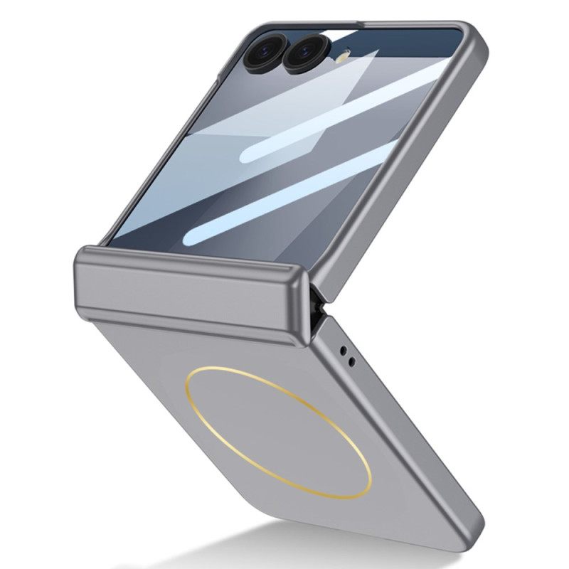 Κάλυμμα Samsung Galaxy Z Flip 7 Με Μαγνητικό Εξάρτημα Προστατευτικό Μεντεσέ Και Λογότυπο Gkk Σιλικόνης