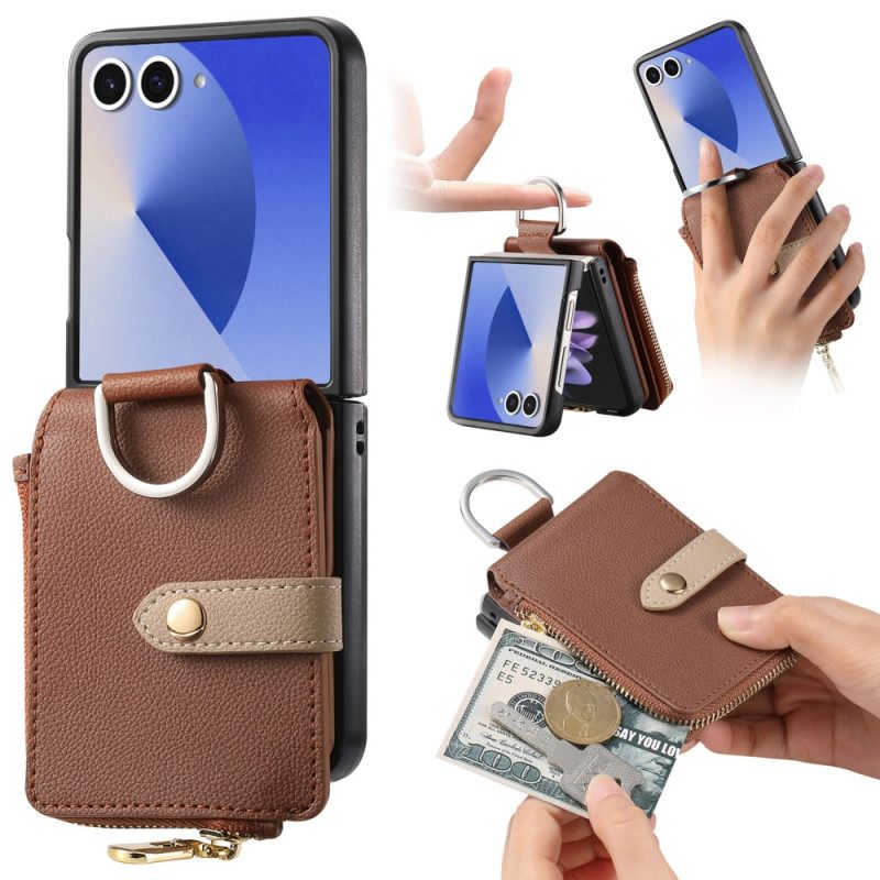 Κάλυμμα Samsung Galaxy Z Flip 7 Πορτοφόλι Για Κέρματα Και Θήκη Δαχτυλιδιών