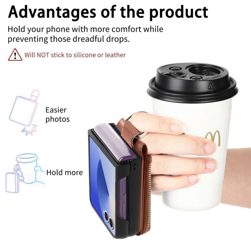 Κάλυμμα Samsung Galaxy Z Flip 7 Πορτοφόλι Για Κέρματα Και Θήκη Δαχτυλιδιών