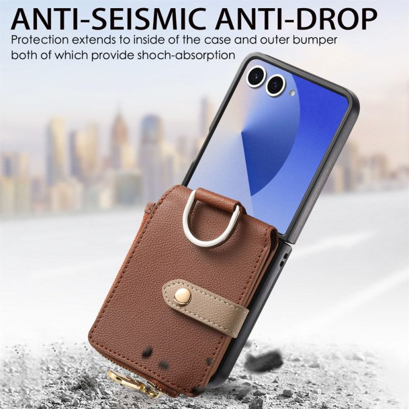 Κάλυμμα Samsung Galaxy Z Flip 7 Πορτοφόλι Για Κέρματα Και Θήκη Δαχτυλιδιών