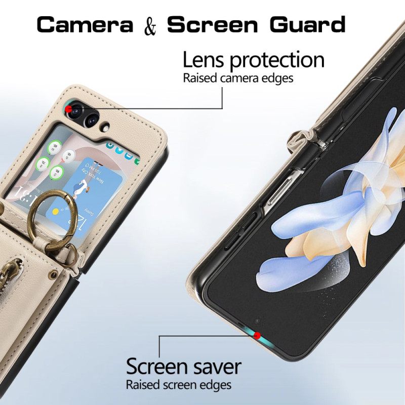 Κάλυμμα Samsung Galaxy Z Flip 7 Πορτοφόλι Και Ιμάντας Ώμου