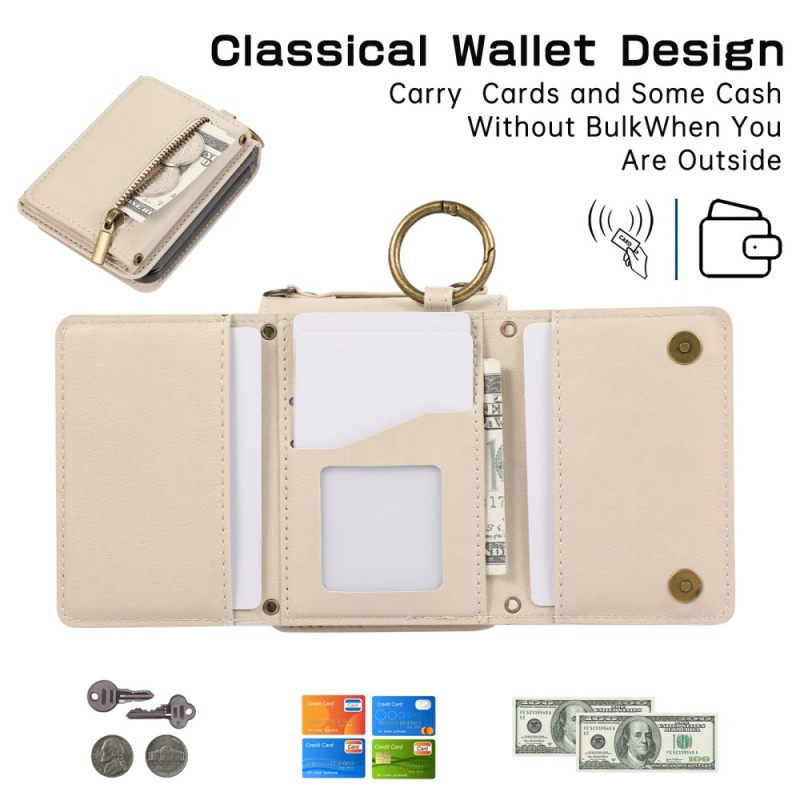 Κάλυμμα Samsung Galaxy Z Flip 7 Πορτοφόλι Και Ιμάντας Ώμου