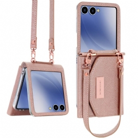 Κάλυμμα Samsung Galaxy Z Flip 7 Πορτοφόλι & Λουράκι