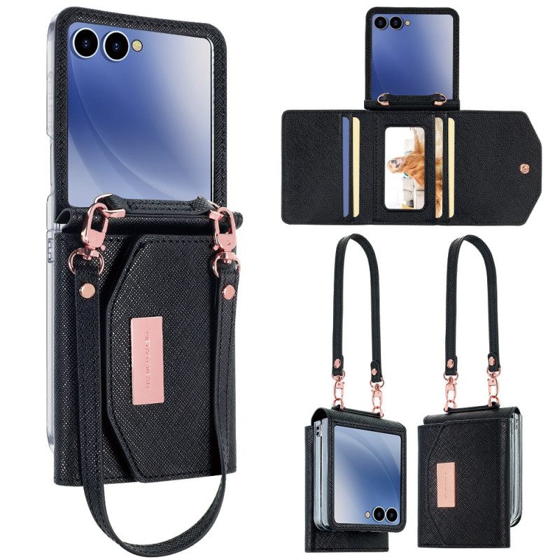 Κάλυμμα Samsung Galaxy Z Flip 7 Πορτοφόλι & Λουράκι