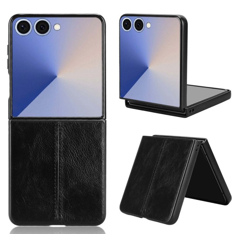 Κάλυμμα Samsung Galaxy Z Flip 7 Ραμμένο Δέρμα