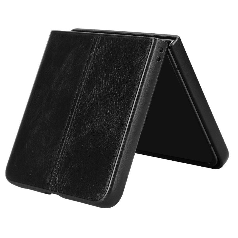 Κάλυμμα Samsung Galaxy Z Flip 7 Ραμμένο Δέρμα