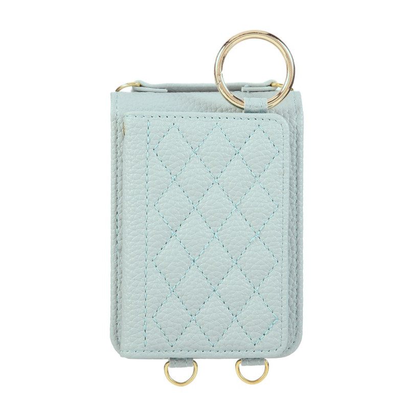 Κάλυμμα Samsung Galaxy Z Flip 7 Θήκες Κινητών Καπιτονέ Πορτοφόλι Με Λουράκι Ώμου