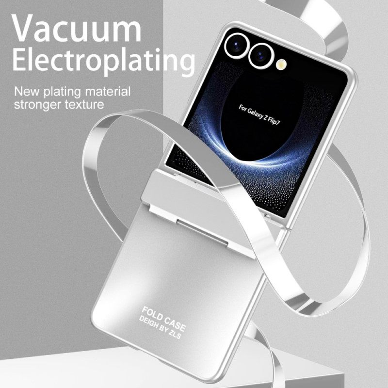 Κάλυμμα Samsung Galaxy Z Flip 7 Θήκες Κινητών Μεταλλικό Εφέ Με Μεντεσέ