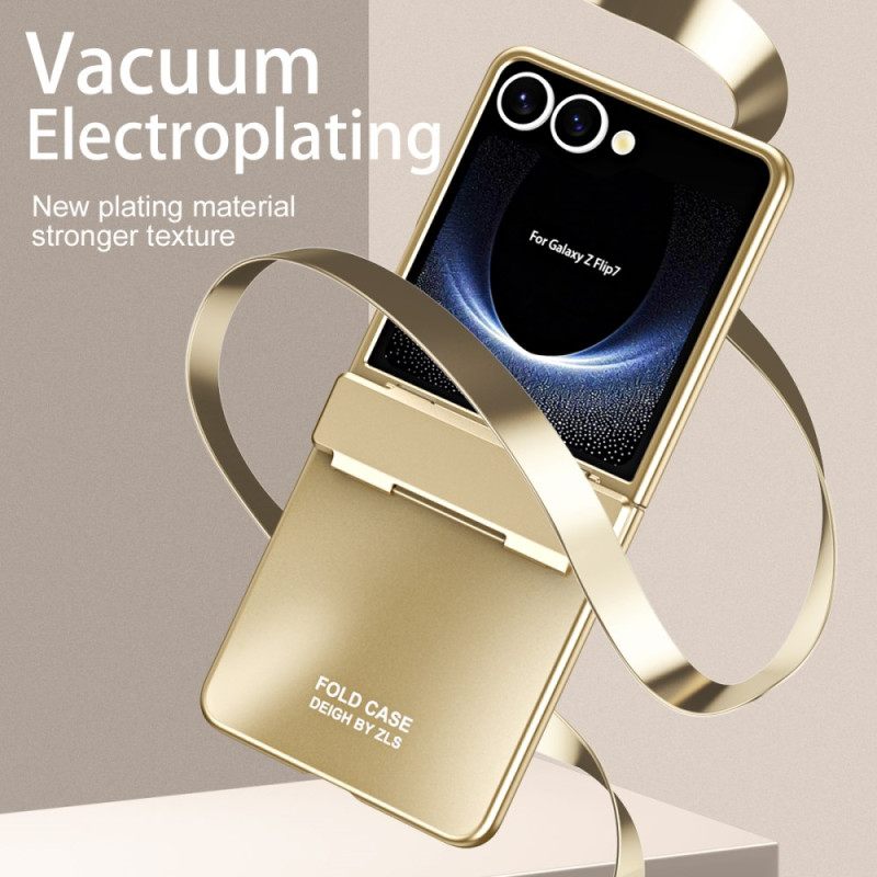 Κάλυμμα Samsung Galaxy Z Flip 7 Θήκες Κινητών Μεταλλικό Εφέ Με Προστατευτικό Οθόνης