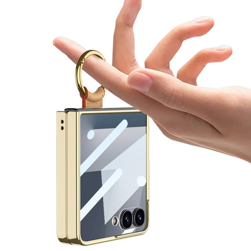 Κάλυμμα Samsung Galaxy Z Flip 7 Θήκη Για Δαχτυλίδι Και Αποσπώμενο Λουράκι Ώμου