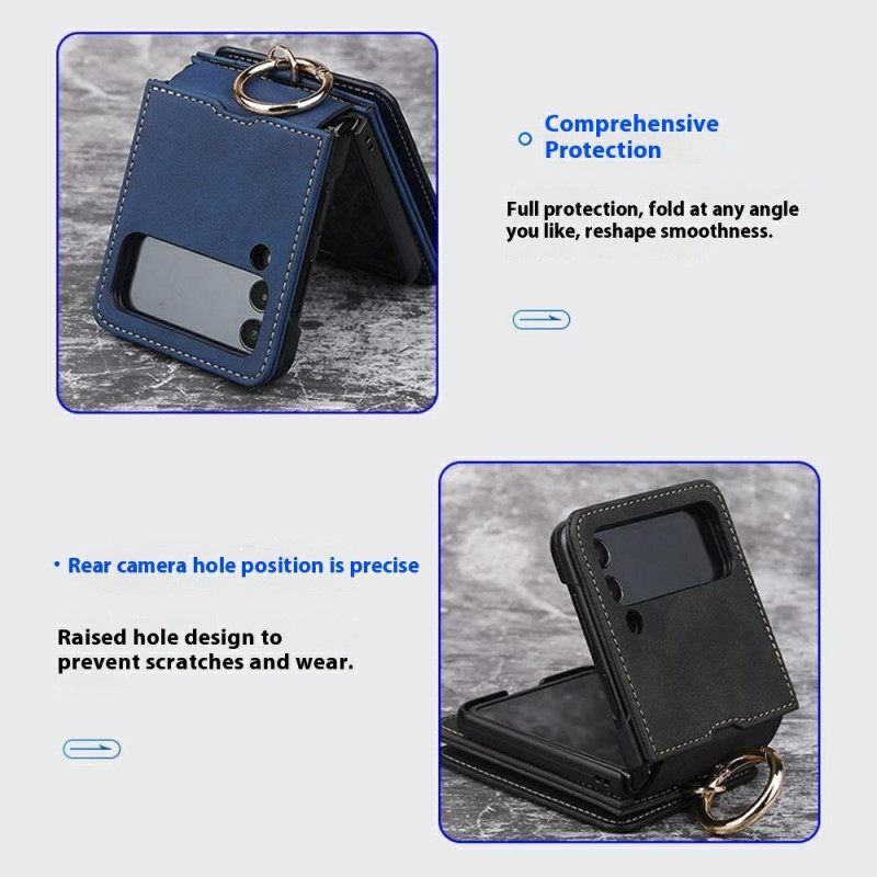 Κάλυμμα Samsung Galaxy Z Flip 7 Θήκη Καρτών Και Αποσπώμενη Αλυσίδα