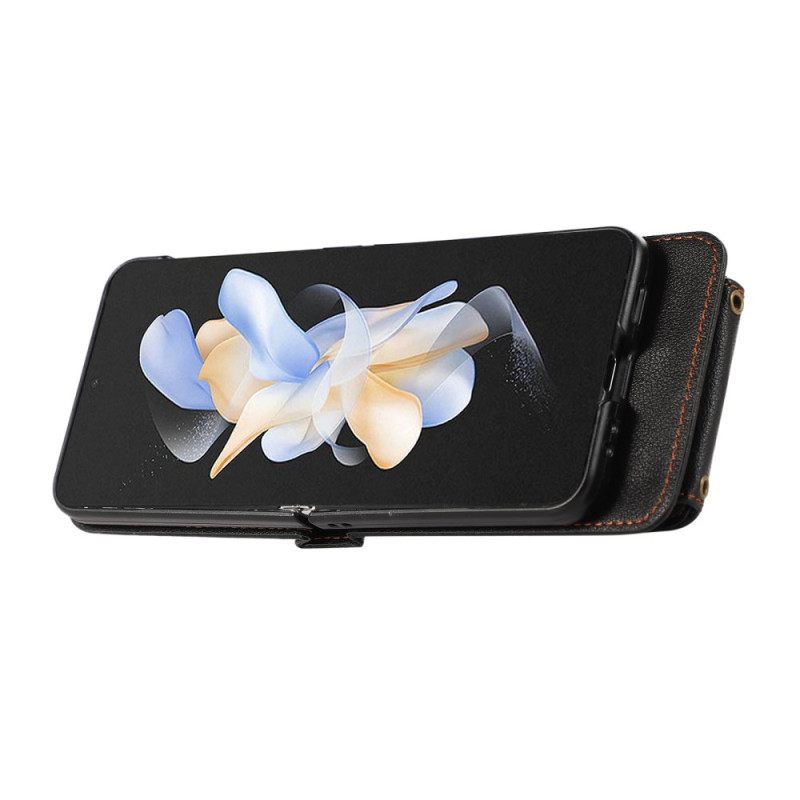 Κάλυμμα Samsung Galaxy Z Flip 7 Θήκη Καρτών Και Ιμάντας Ώμου